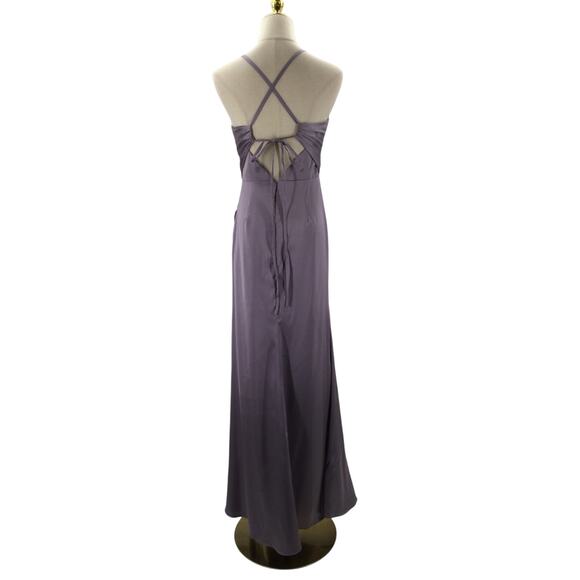 AW BRIDAL 2 XS purple haze formal prom party bridesmaid maxi dress NEW B157 - Picture 3 of 9